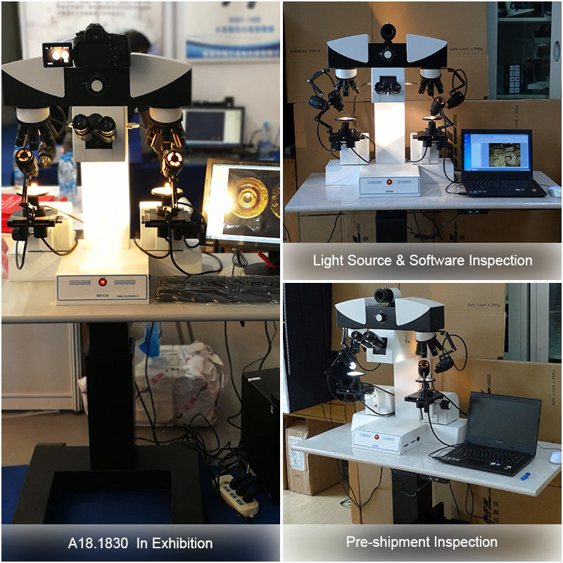 Motorized Digital Forensic Comparison Microscope with High Resolution CCD Camera and LED Illumination for Laboratory Research